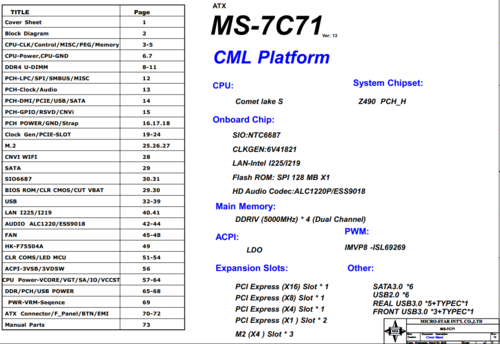 More information about "MSI MS-7C71 Rev 1.3, 2.0 Schematic.PDF"