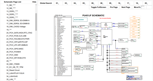 More information about "ASUS PRO ESSENTIAL PU451JF Rev 2.0  Schematic.PDF and Repair Guide"