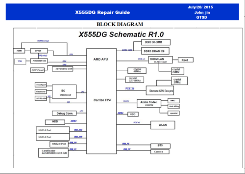 More information about "Asus X555DG Rev 1.2, 2.0 Repair Guide & BoardView.FZ/.ASC & Photo MB"