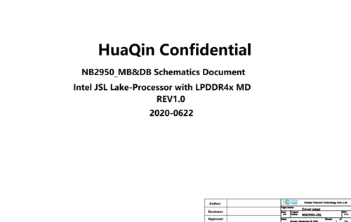 More information about "HuaQin Labatt JL NB2950  Schematic.PDF and BoardView.CAD"
