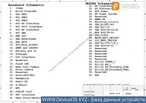 More information about "HUAWEI Nova 2 Plus HL0BACALMT1 schematics + pcb lay out - схема, расположение элементов"