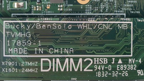 More information about "Dell Inspiron 5481 Bucky/BenSolo WHL/CNL MB TVMHG 17859-1 Bios Dump"